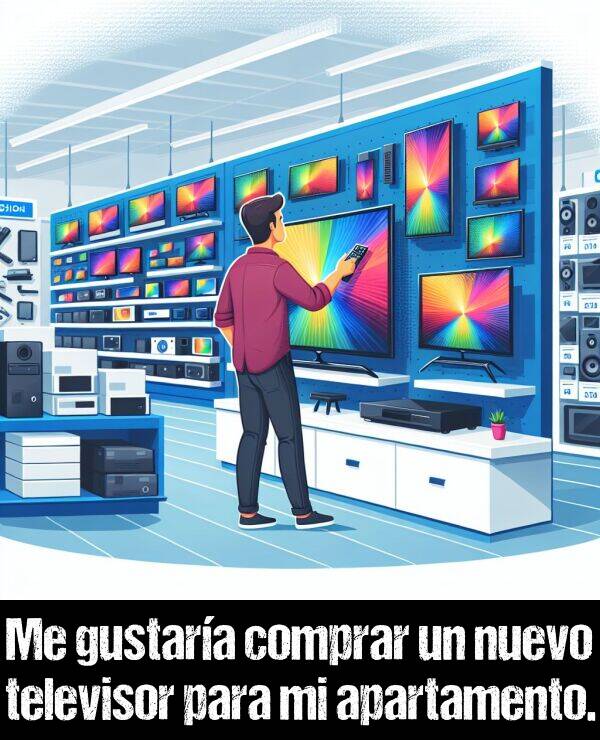 nuevo: Me gustara comprar un nuevo televisor para mi apartamento.