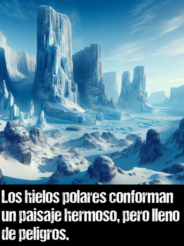 polares: Los hielos polares conforman un paisaje hermoso, pero lleno de peligros.