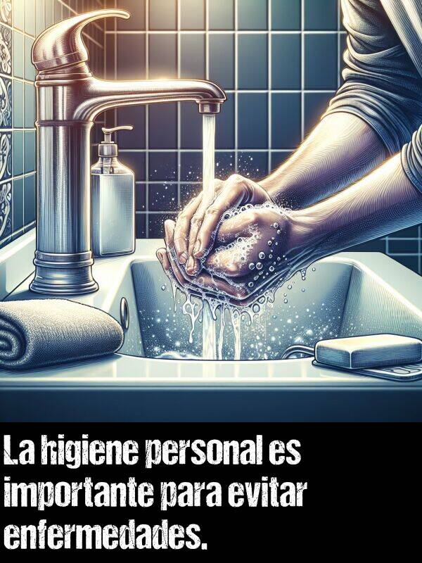 personal: La higiene personal es importante para evitar enfermedades.