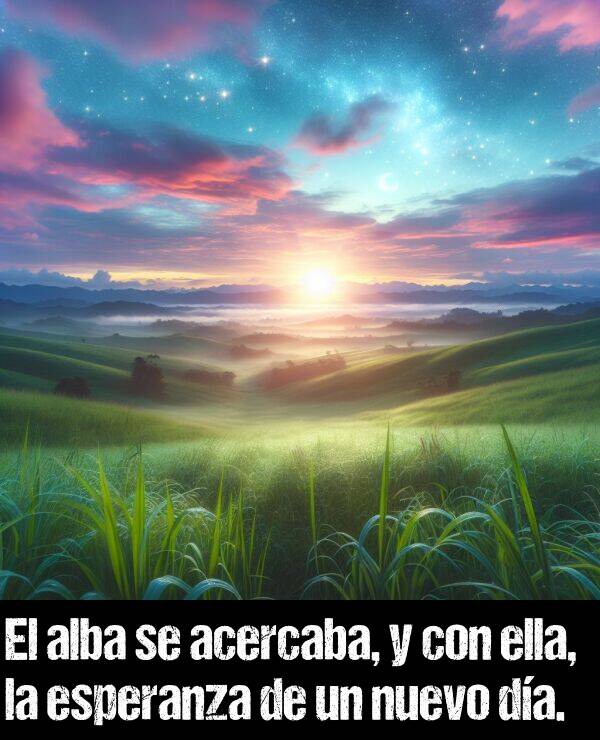 nuevo: El alba se acercaba, y con ella, la esperanza de un nuevo da.