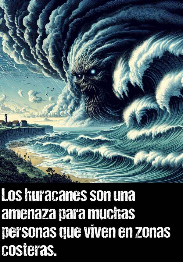 huracanes: Los huracanes son una amenaza para muchas personas que viven en zonas costeras.