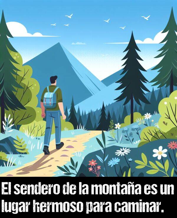 sendero: El sendero de la montaa es un lugar hermoso para caminar.