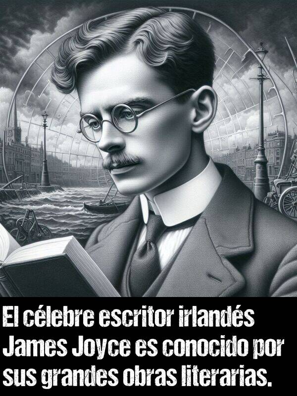 clebre: El clebre escritor irlands James Joyce es conocido por sus grandes obras literarias.