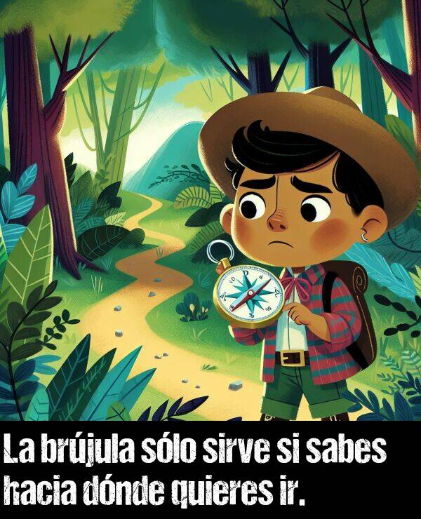 brjula: La brjula slo sirve si sabes hacia dnde quieres ir.