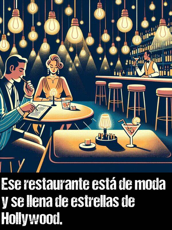 moda: Ese restaurante est de moda y se llena de estrellas de Hollywood.