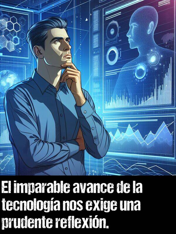 prudente: El imparable avance de la tecnologa nos exige una prudente reflexin.