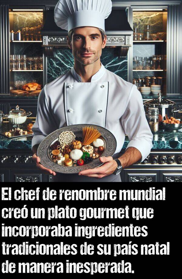 natal: El chef de renombre mundial cre un plato gourmet que incorporaba ingredientes tradicionales de su pas natal de manera inesperada.