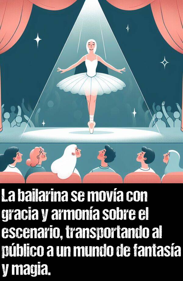 fantasa: La bailarina se mova con gracia y armona sobre el escenario, transportando al pblico a un mundo de fantasa y magia.