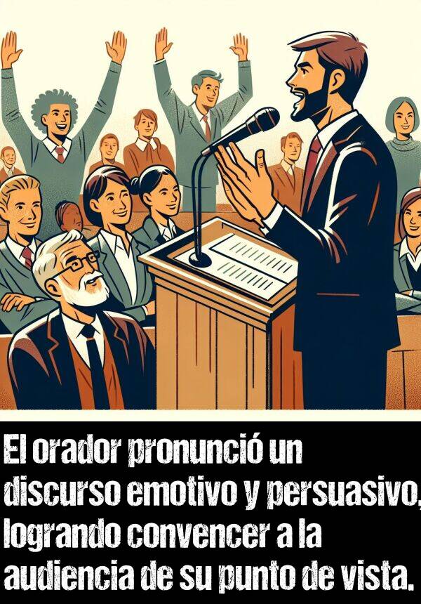 pronunci: El orador pronunci un discurso emotivo y persuasivo, logrando convencer a la audiencia de su punto de vista.