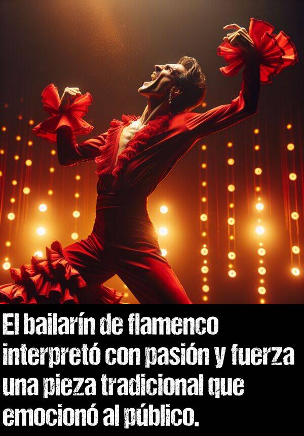 pasin: El bailarn de flamenco interpret con pasin y fuerza una pieza tradicional que emocion al pblico.