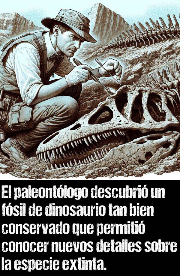 extinta: El paleontlogo descubri un fsil de dinosaurio tan bien conservado que permiti conocer nuevos detalles sobre la especie extinta.