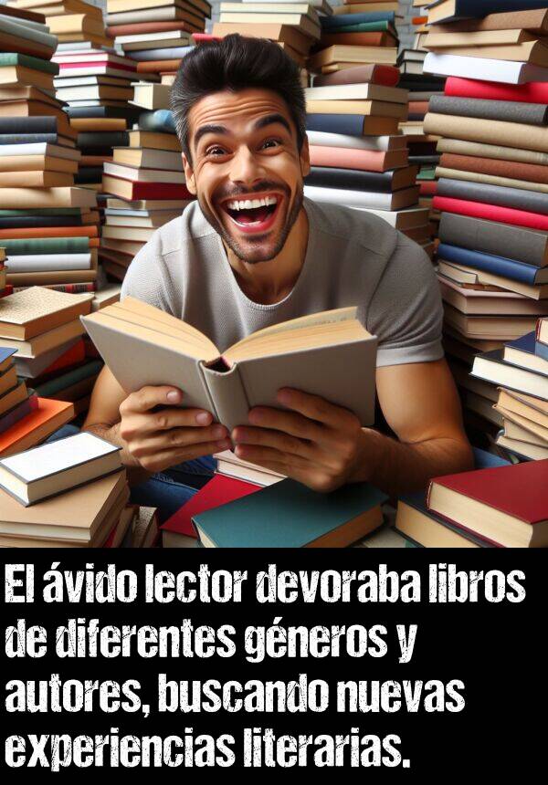 vido: El vido lector devoraba libros de diferentes gneros y autores, buscando nuevas experiencias literarias.