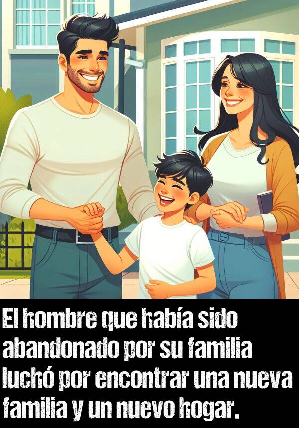 abandonado: El hombre que haba sido abandonado por su familia luch por encontrar una nueva familia y un nuevo hogar.