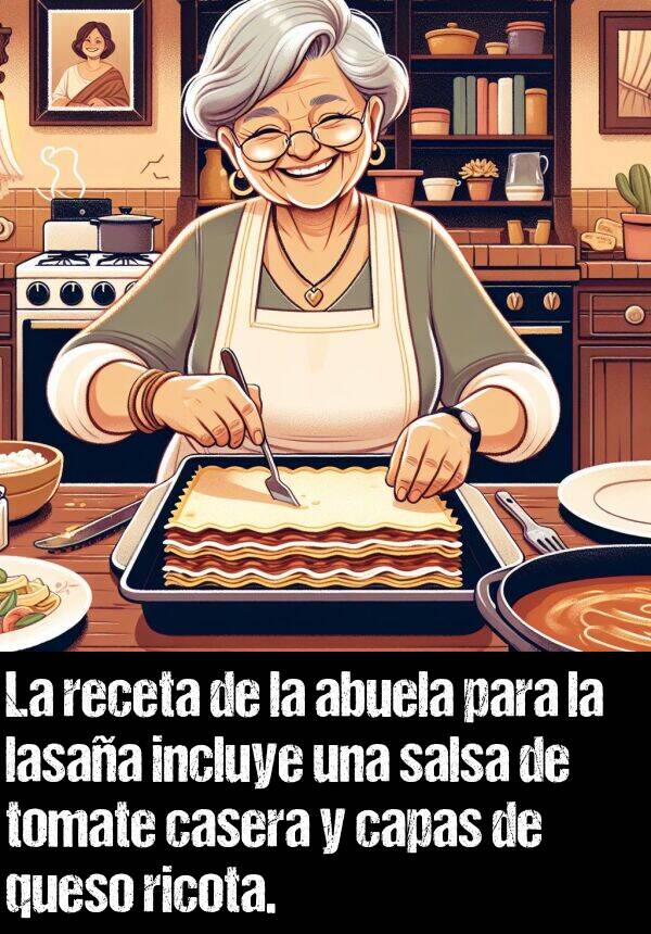 tomate: La receta de la abuela para la lasaa incluye una salsa de tomate casera y capas de queso ricota.