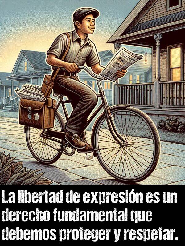 expresin: La libertad de expresin es un derecho fundamental que debemos proteger y respetar.