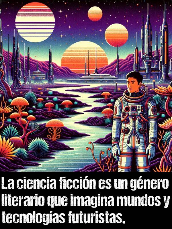 ficcin: La ciencia ficcin es un gnero literario que imagina mundos y tecnologas futuristas.
