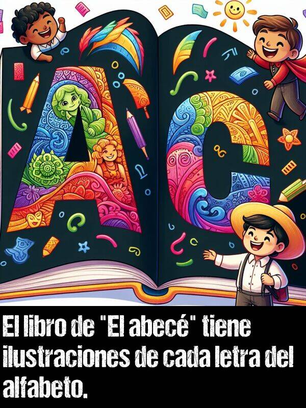 abec: El libro de "El abec" tiene ilustraciones de cada letra del alfabeto.