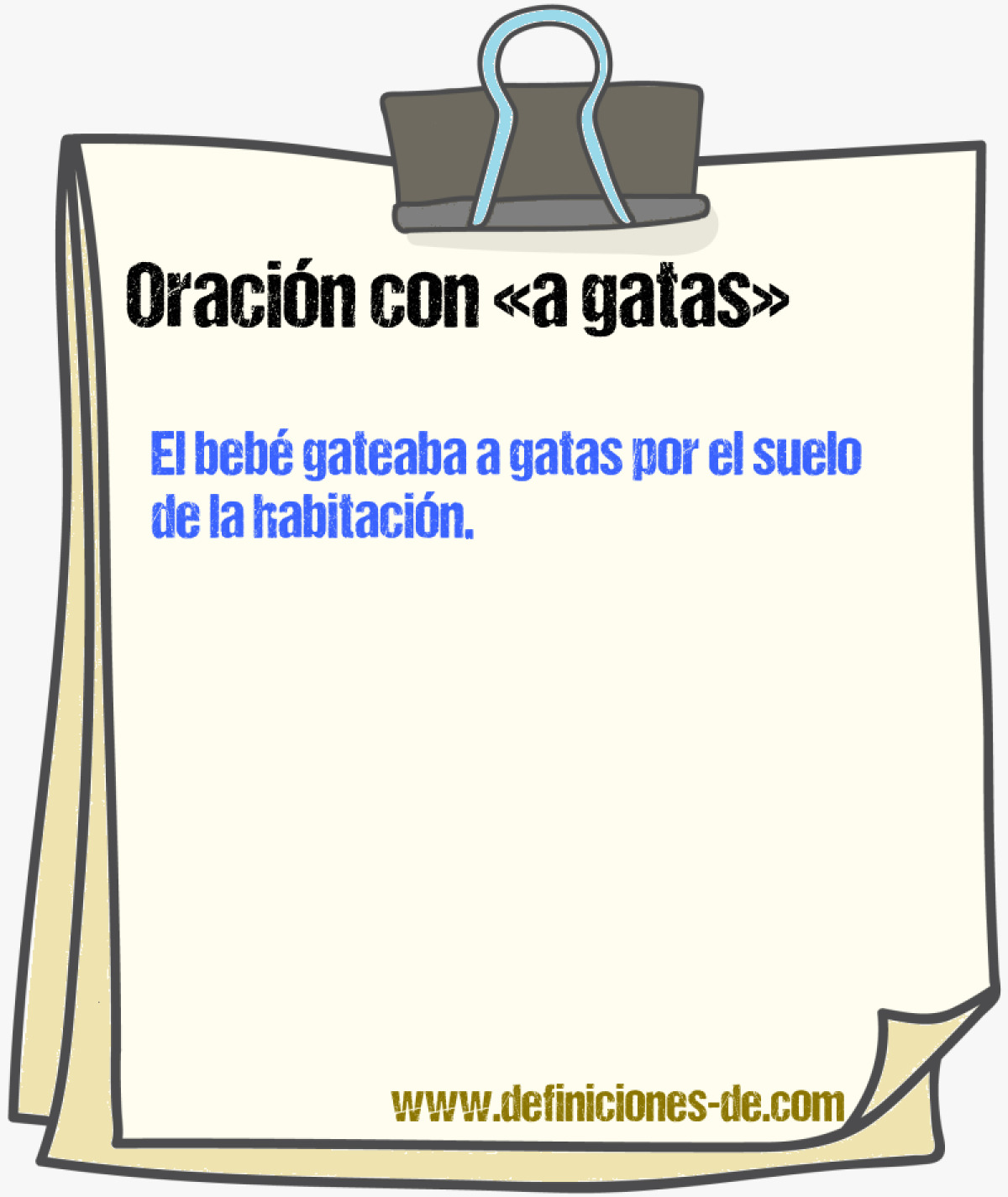 Ejemplos de oraciones con a gatas