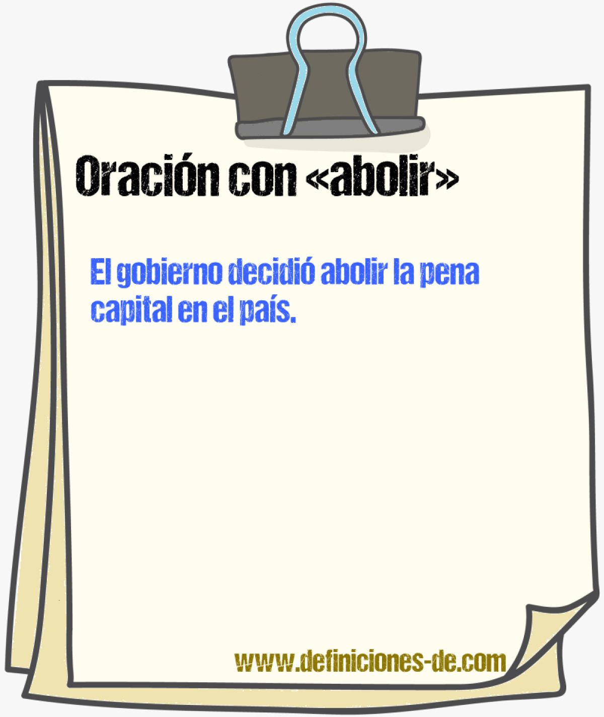 Ejemplos de oraciones con abolir