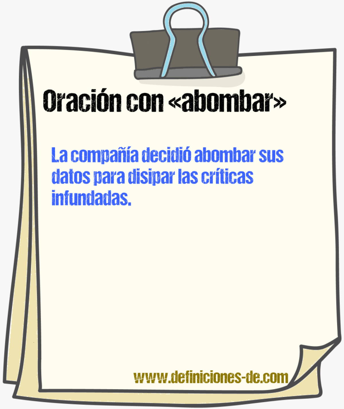 Ejemplos de oraciones con abombar