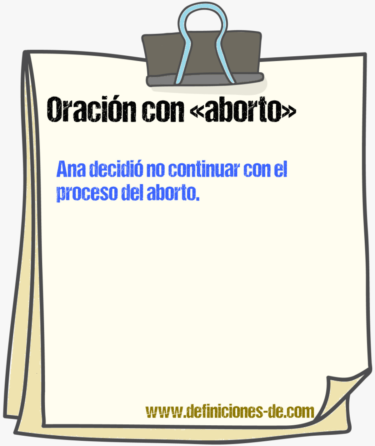 Ejemplos de oraciones con aborto