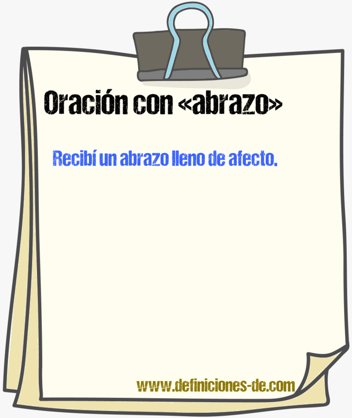 Ejemplos de oraciones con abrazo