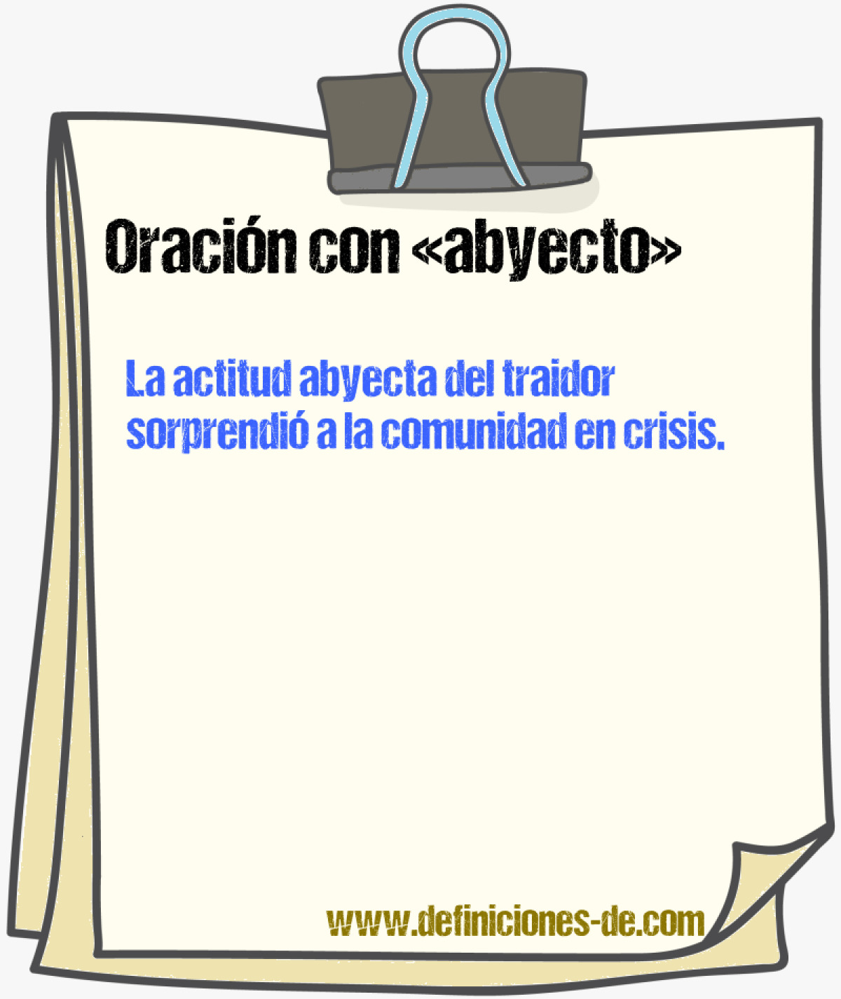 Ejemplos de oraciones con abyecto