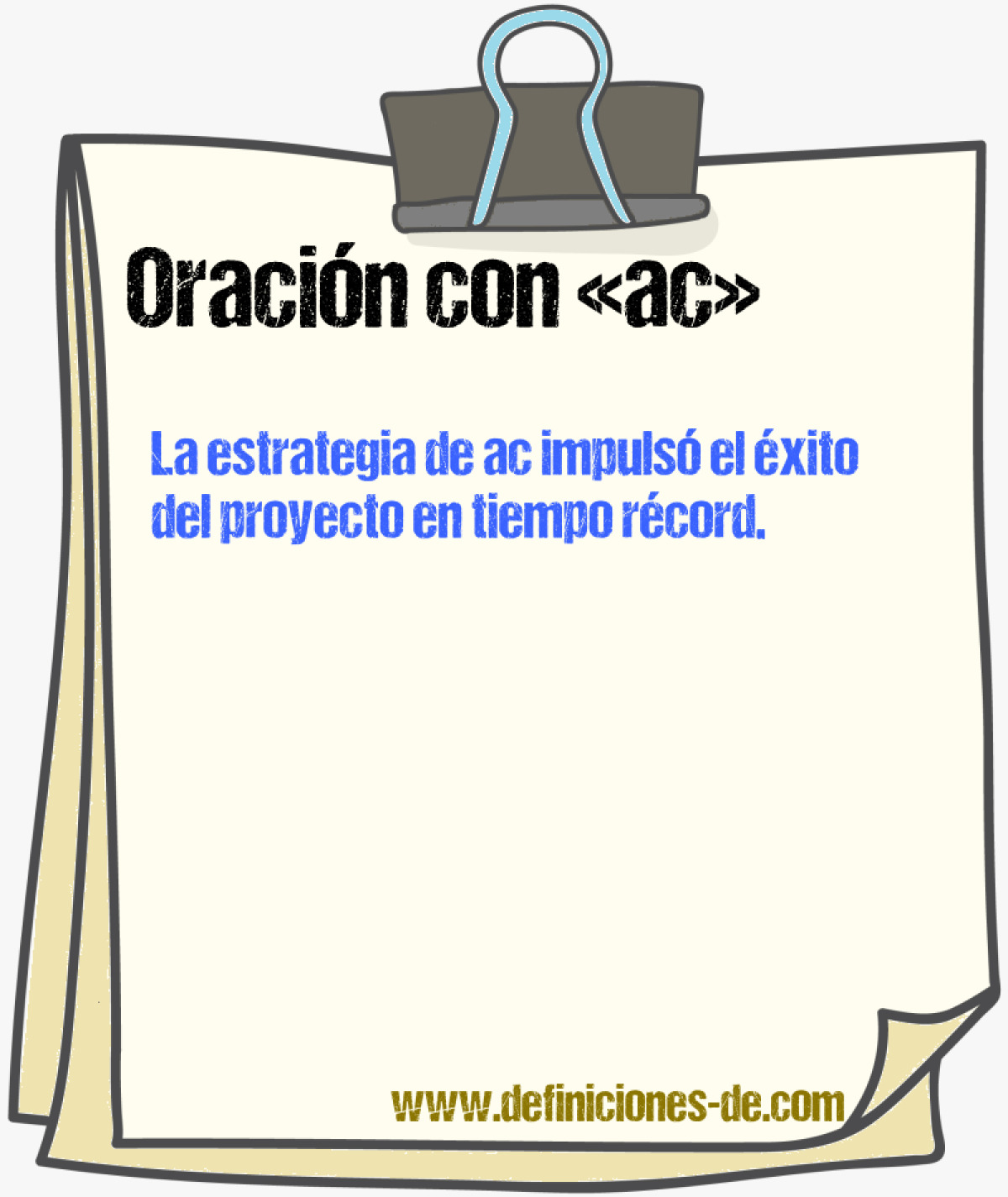 Ejemplos de oraciones con ac