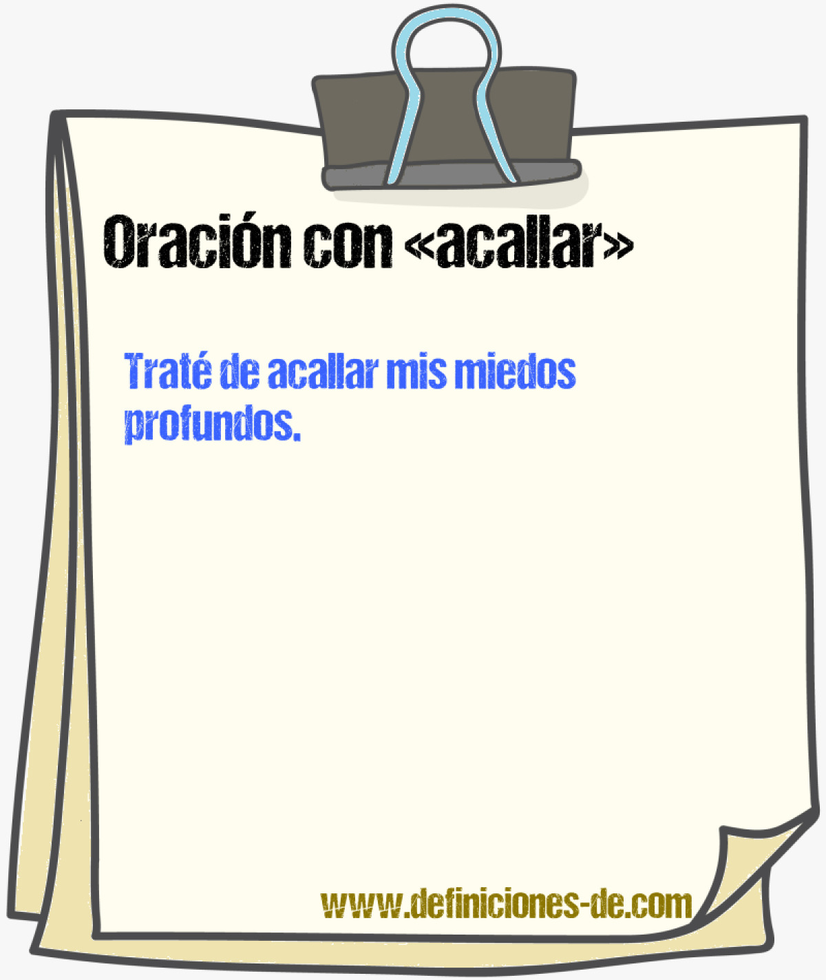 Ejemplos de oraciones con acallar