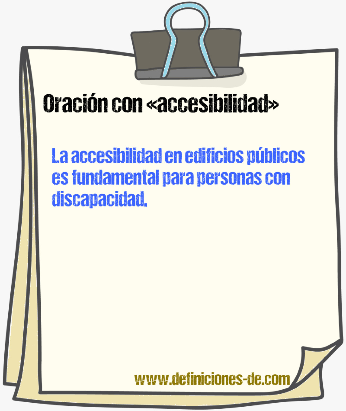 Ejemplos de oraciones con accesibilidad