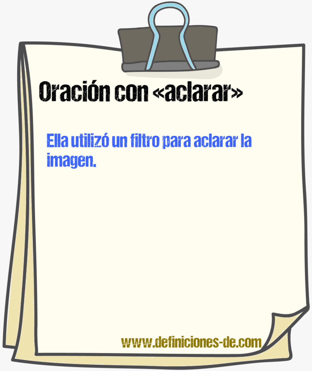 Ejemplos de oraciones con aclarar