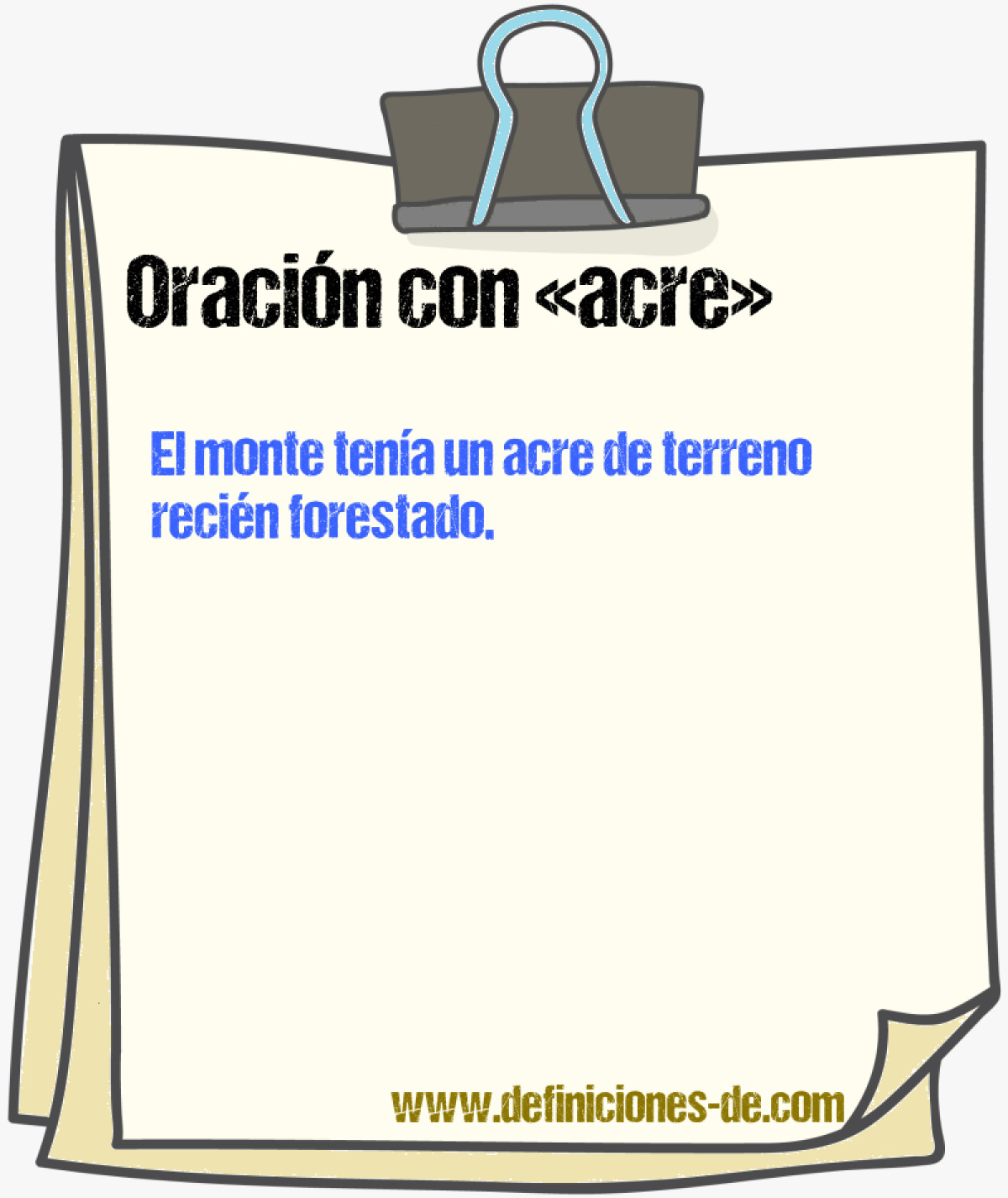 Ejemplos de oraciones con acre