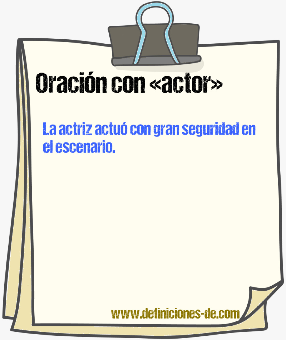 Ejemplos de oraciones con actor