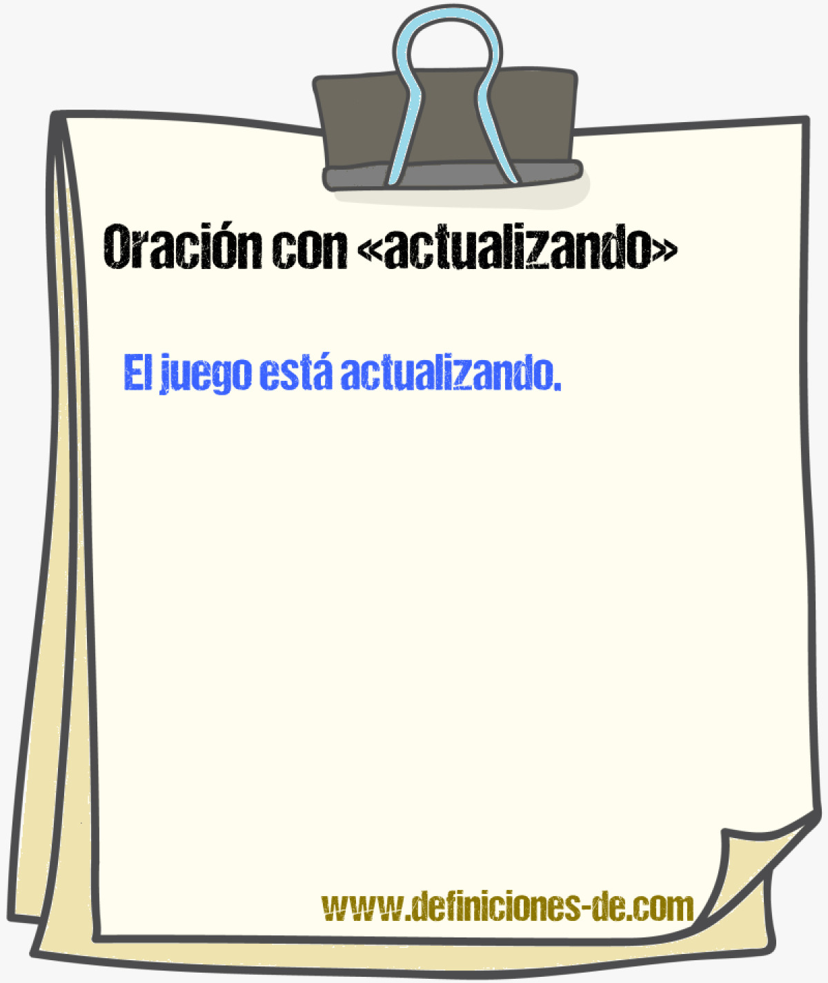 Ejemplos de oraciones con actualizando