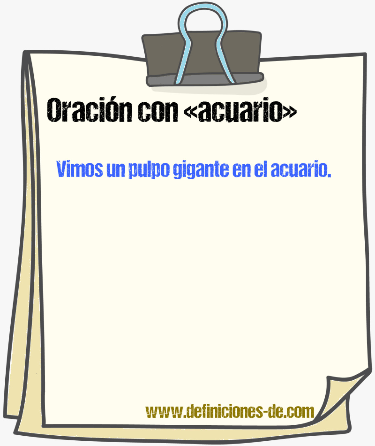 Ejemplos de oraciones con acuario