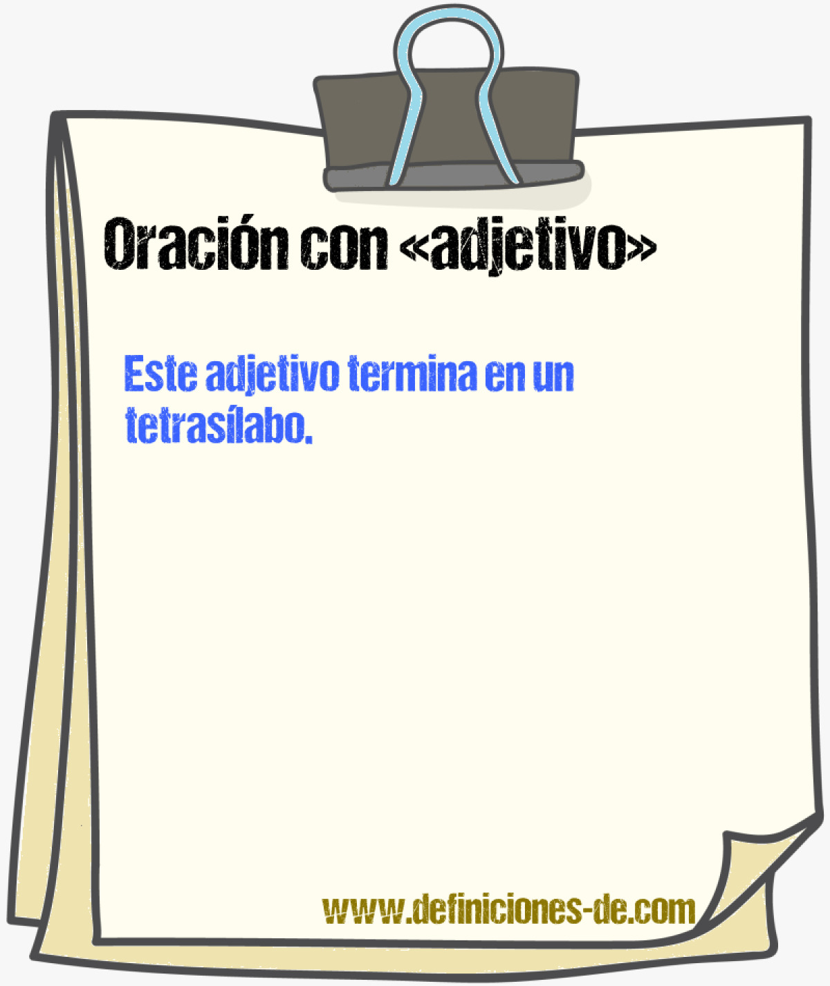 Ejemplos de oraciones con adjetivo