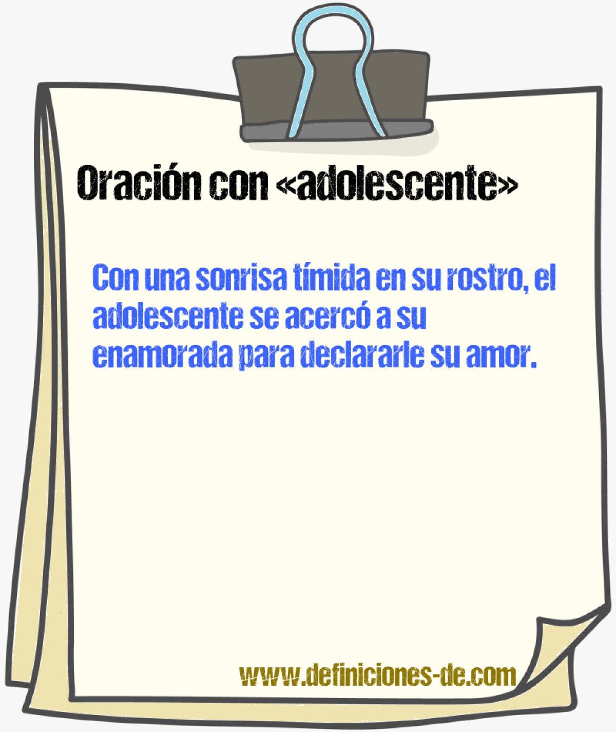 Ejemplos de oraciones con adolescente