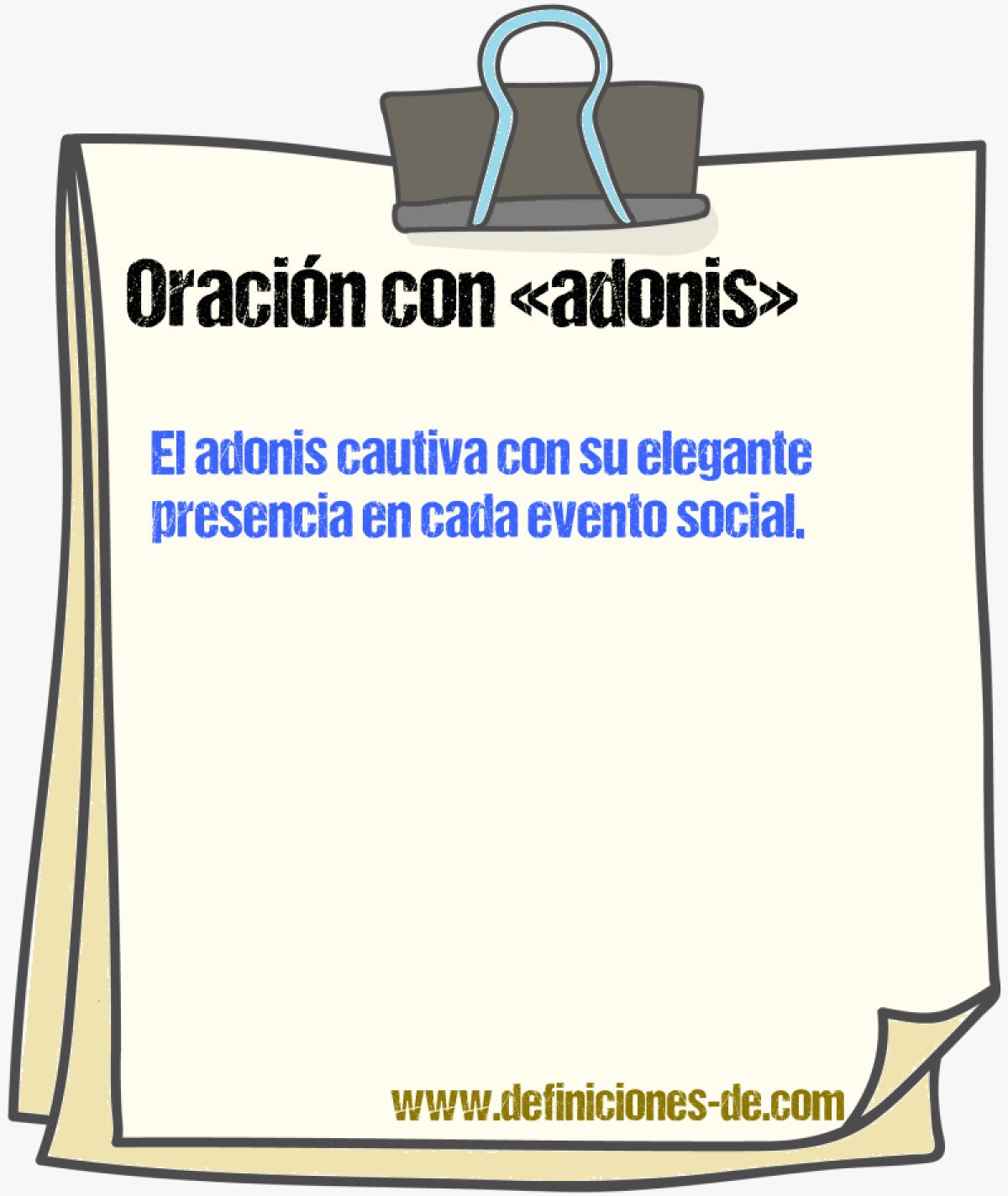 Ejemplos de oraciones con adonis