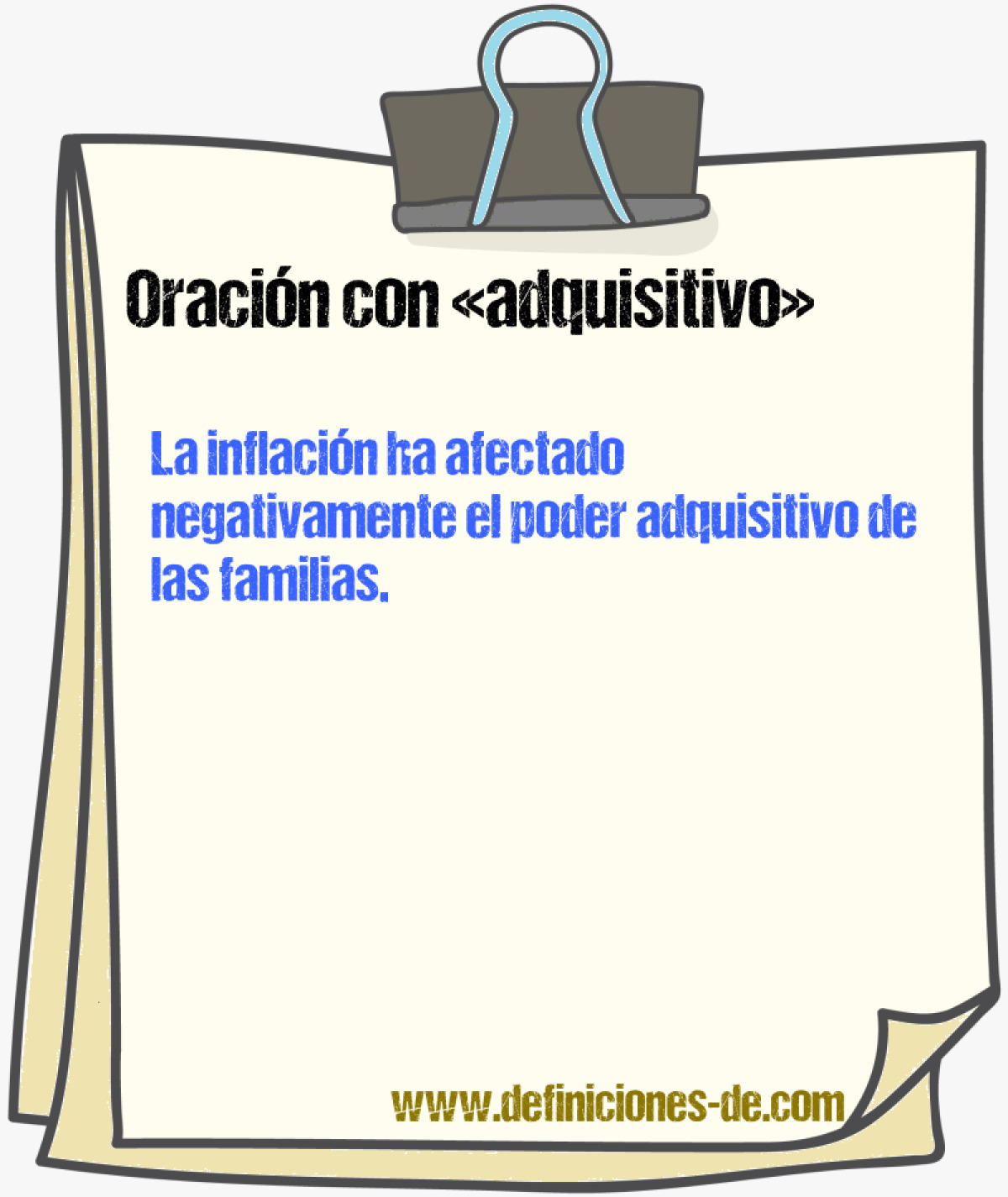 Ejemplos de oraciones con adquisitivo