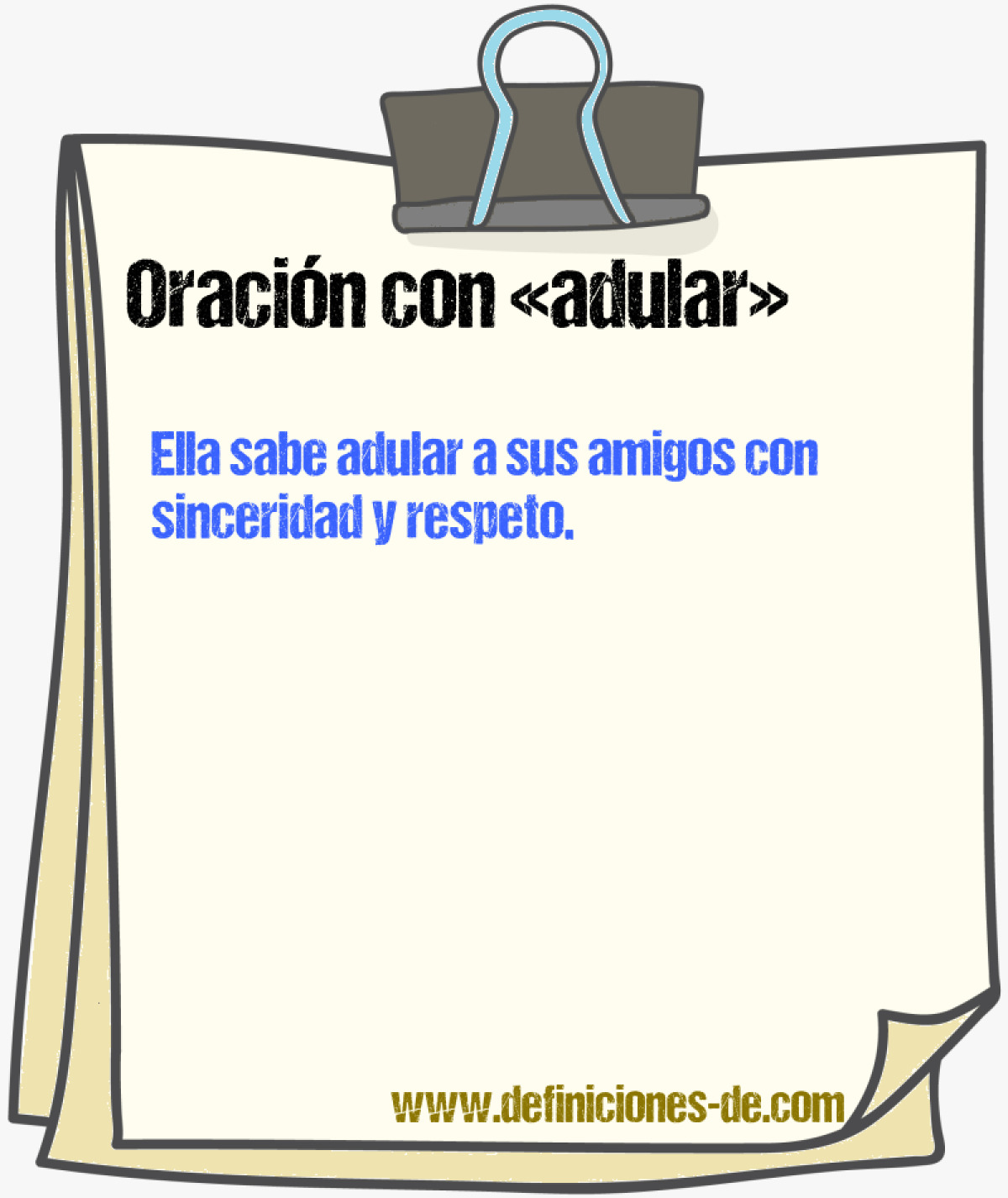 Ejemplos de oraciones con adular