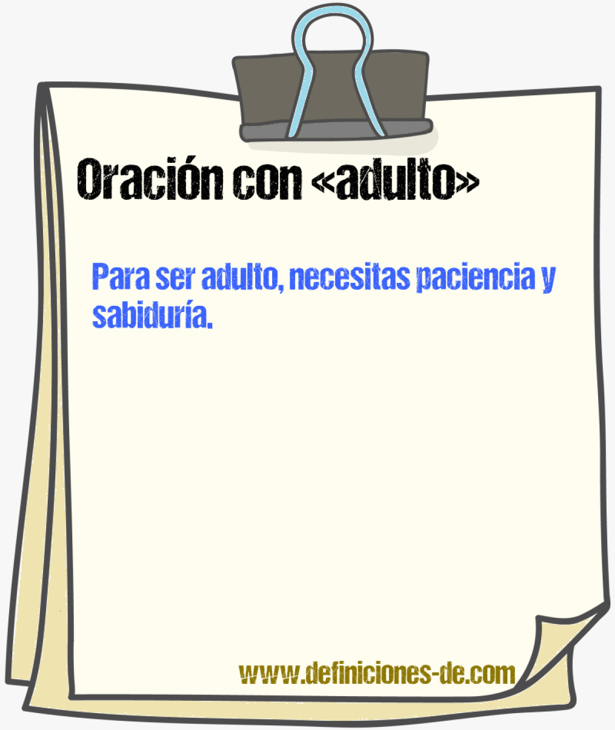 Ejemplos de oraciones con adulto