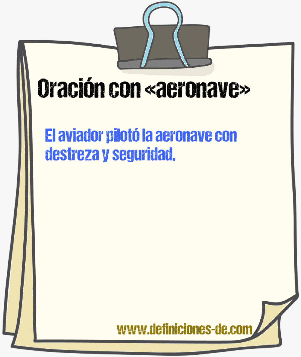 Ejemplos de oraciones con aeronave