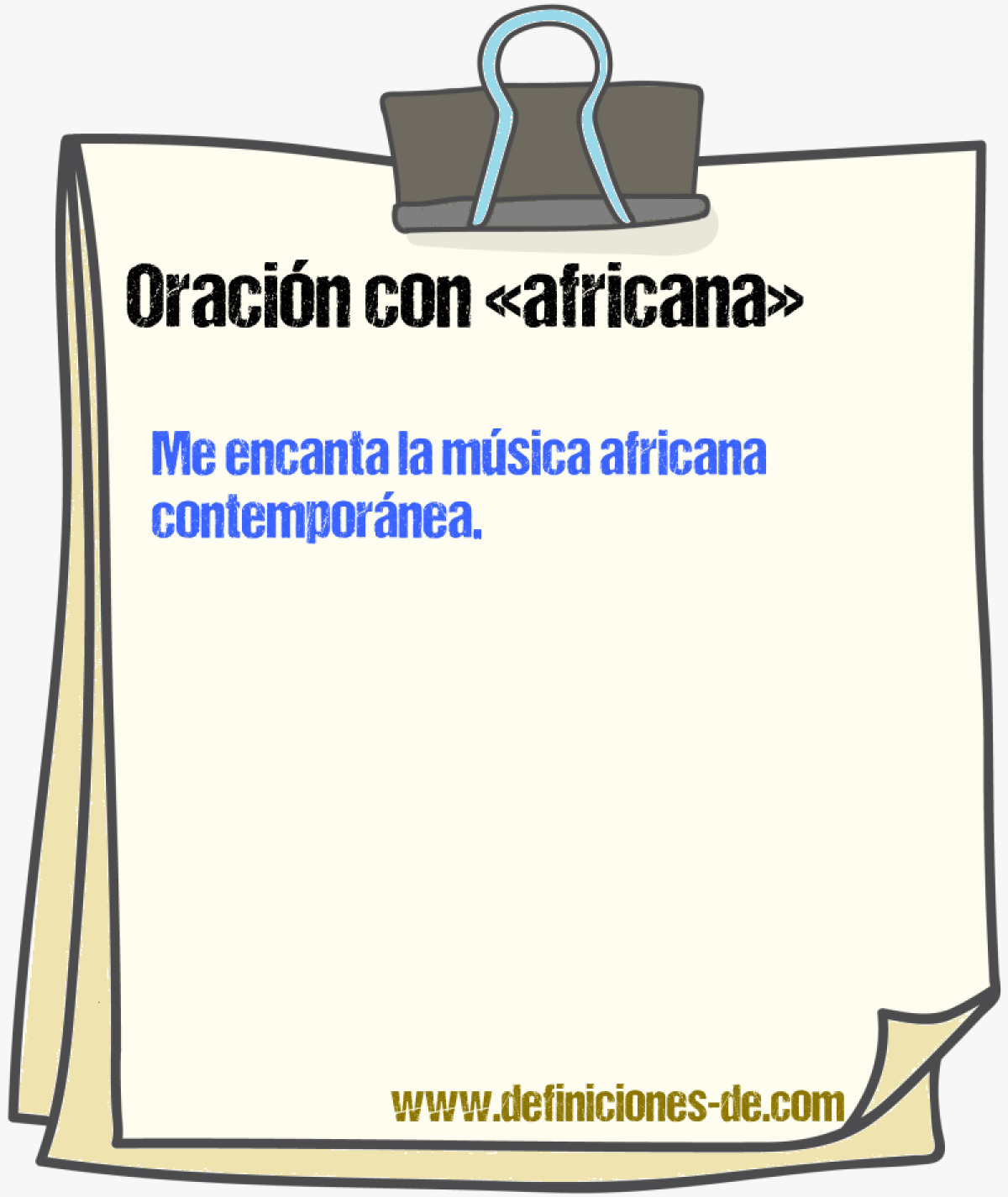 Ejemplos de oraciones con africana