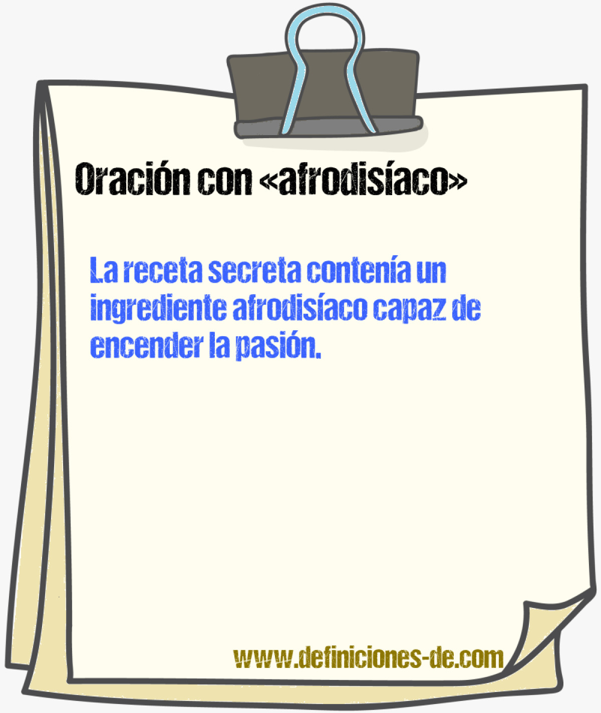 Ejemplos de oraciones con afrodisaco