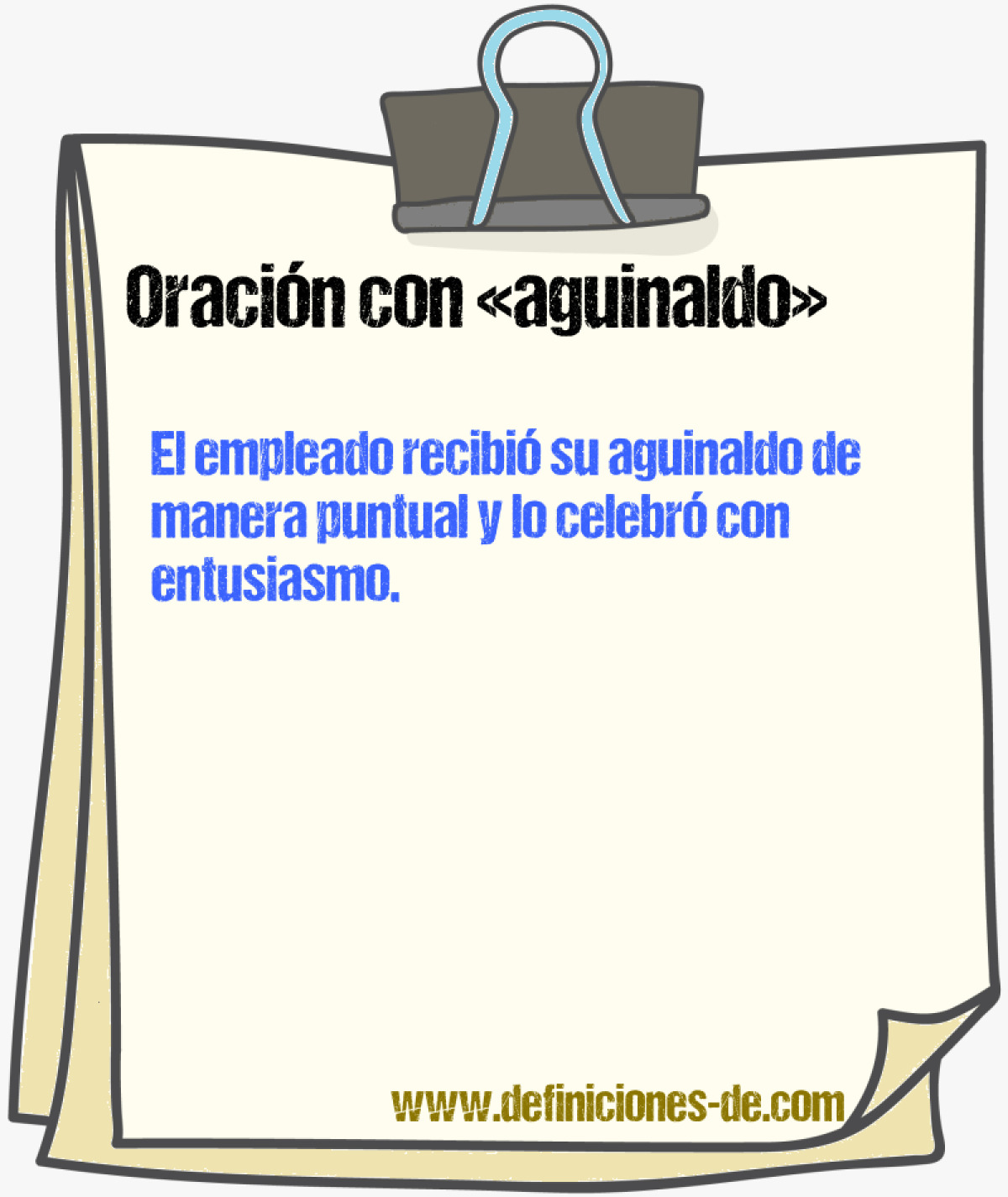 Ejemplos de oraciones con aguinaldo