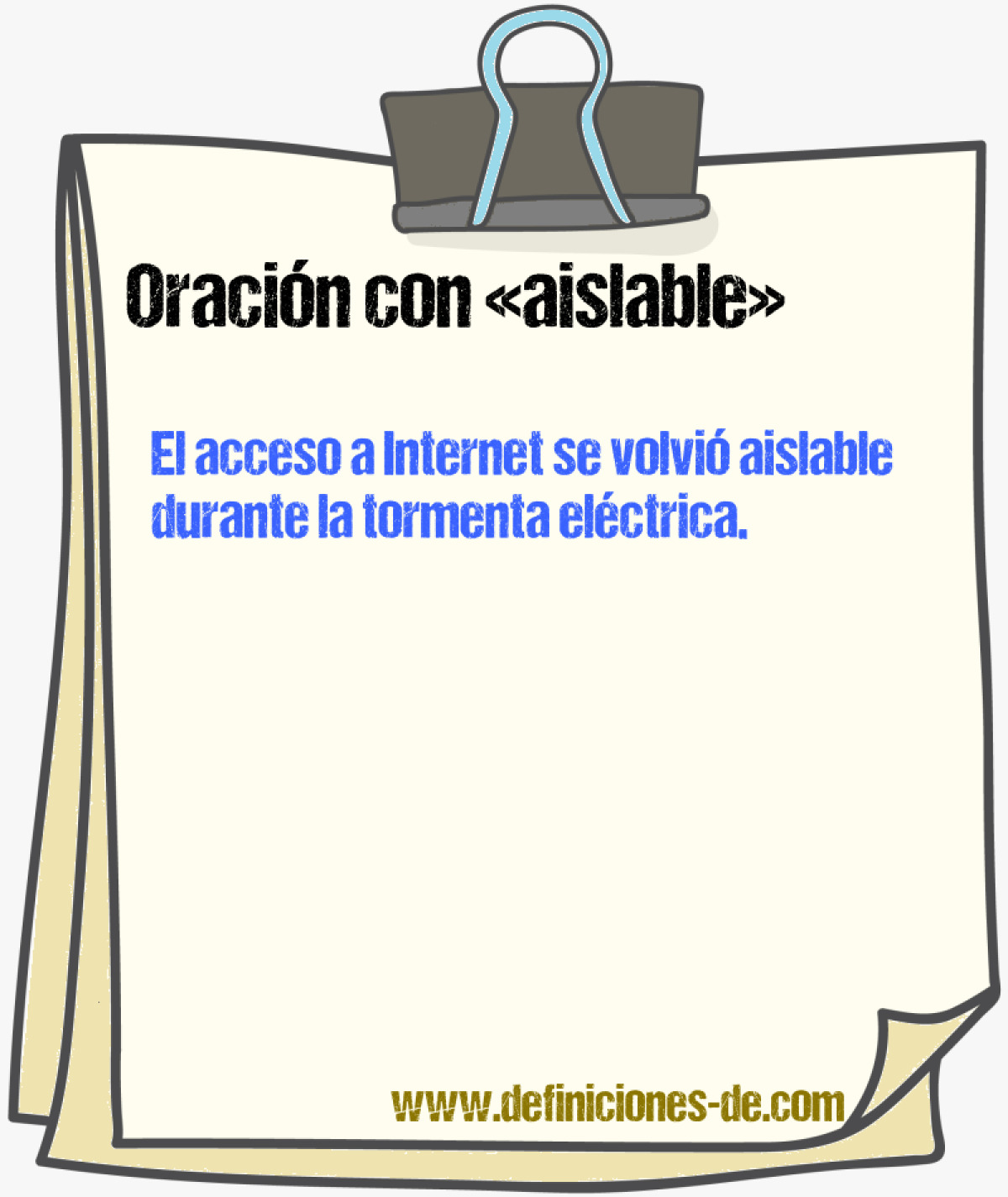 Ejemplos de oraciones con aislable