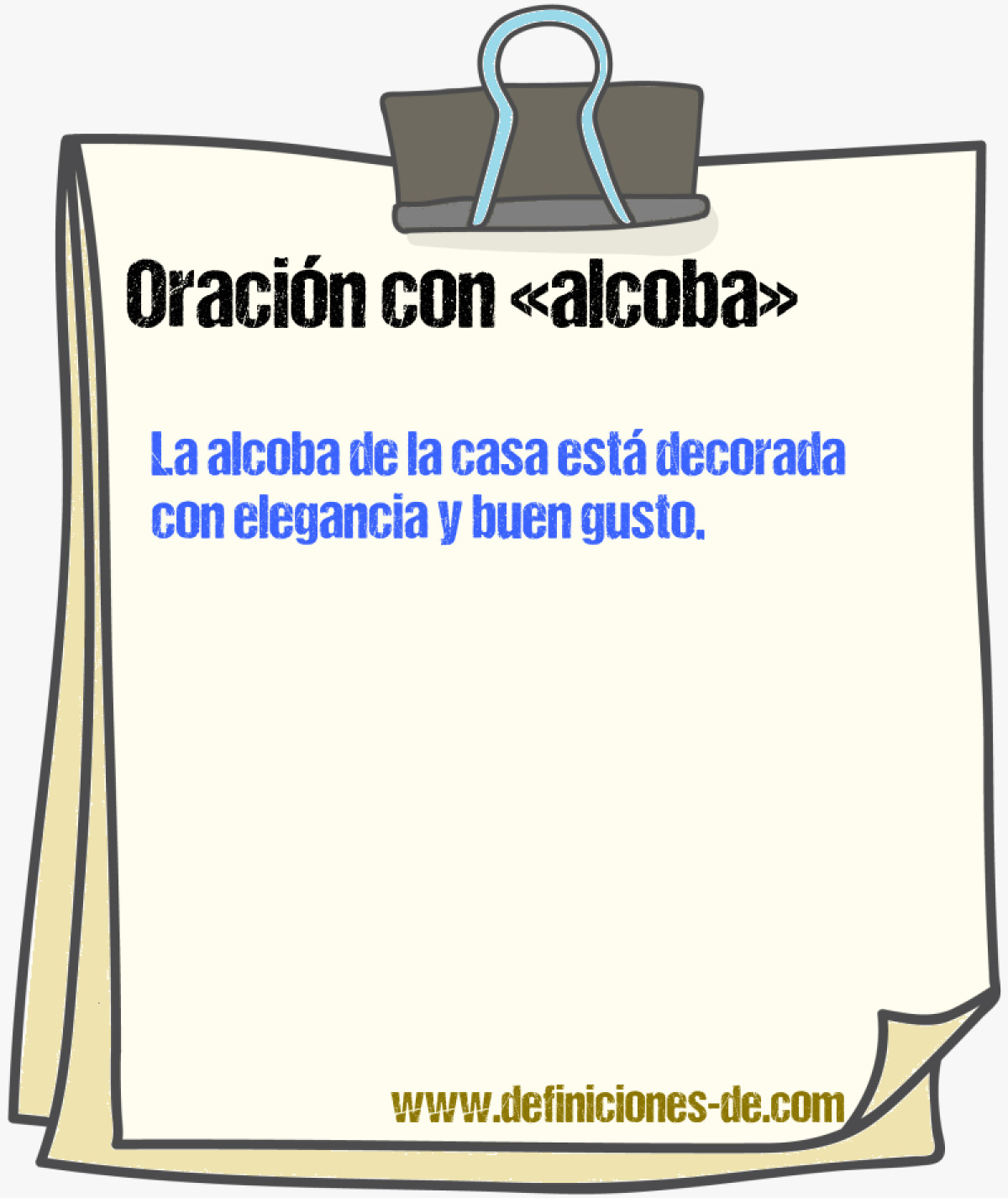 Ejemplos de oraciones con alcoba