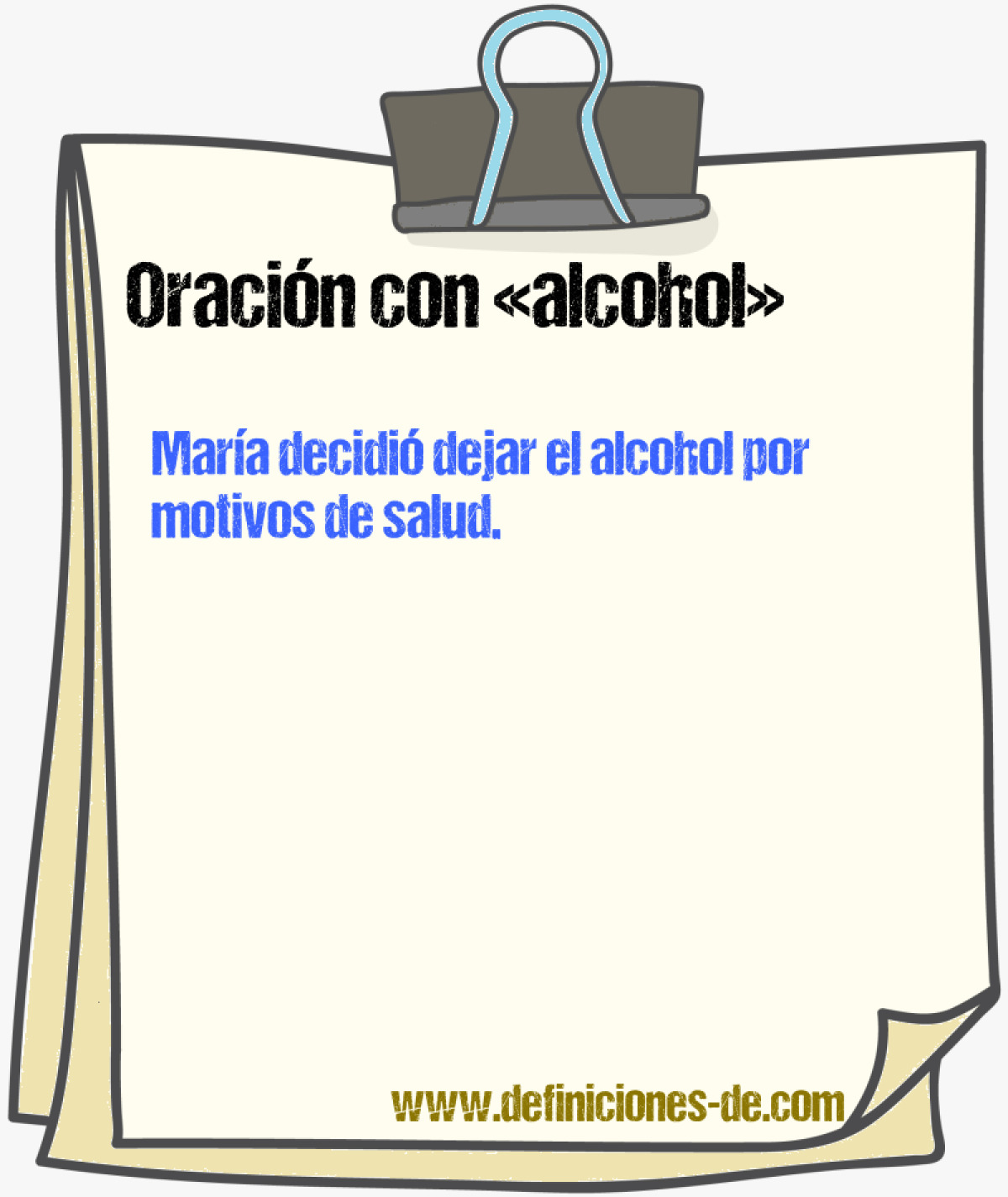 Ejemplos de oraciones con alcohol