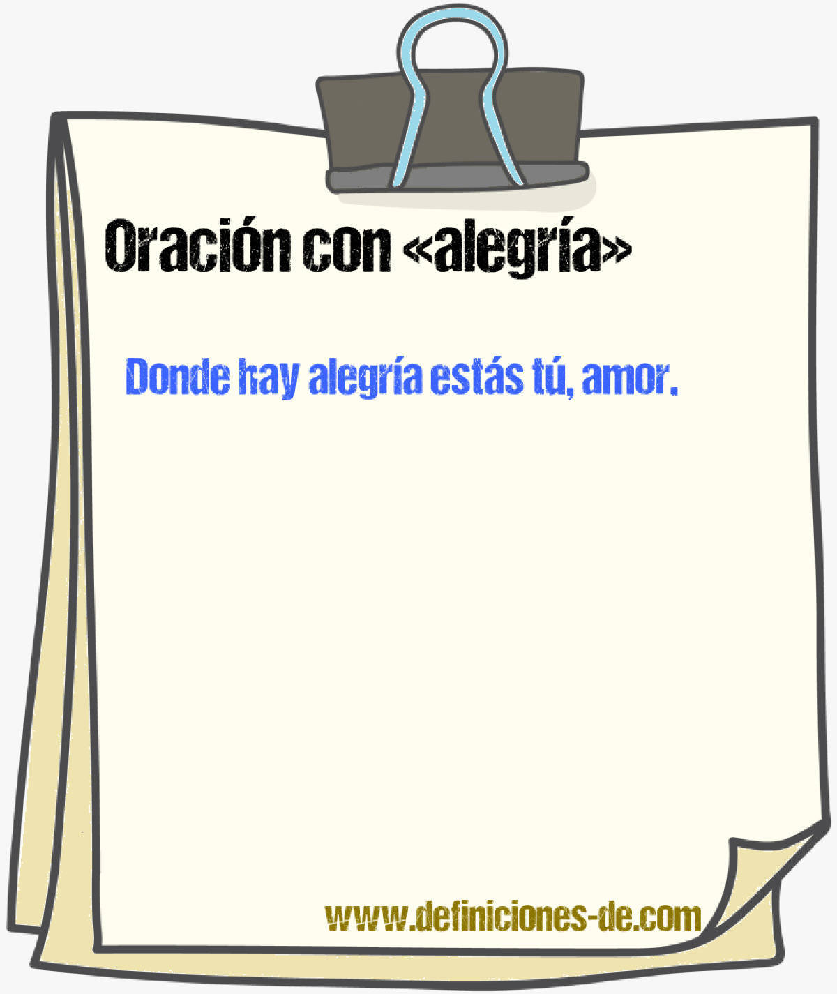 Ejemplos de oraciones con alegra