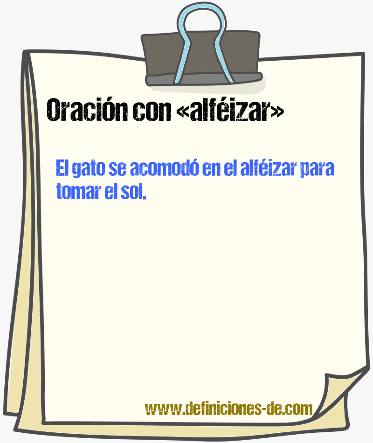 Ejemplos de oraciones con alfizar